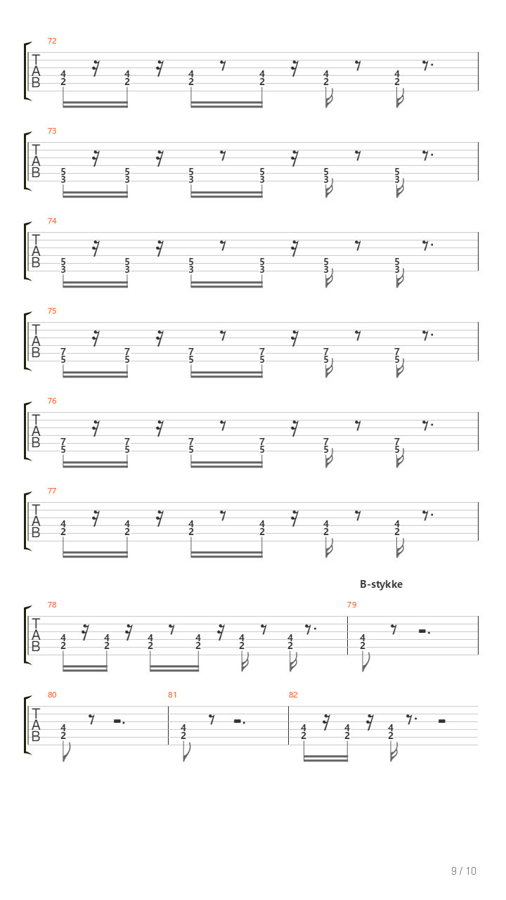 Kom Tilbage Nu吉他谱