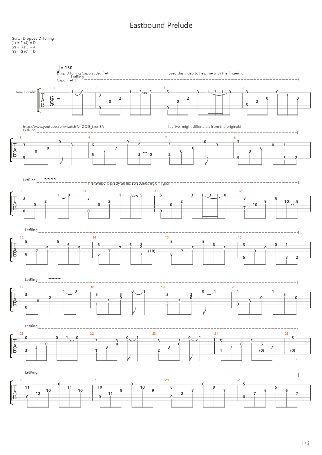 Eastbound Prelude吉他谱