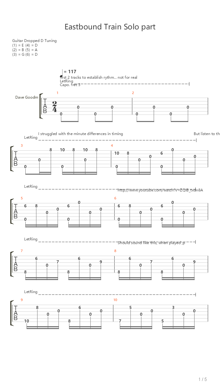 Eastbound Train吉他谱