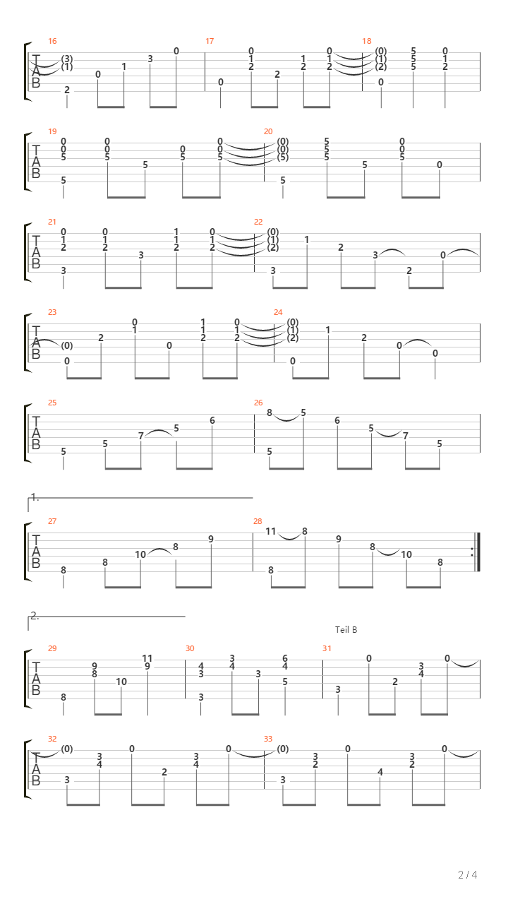 Opus 20吉他谱