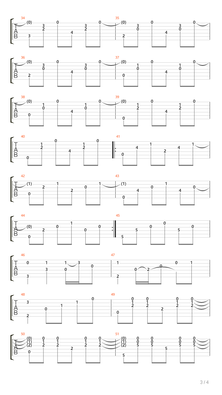 Opus 20吉他谱