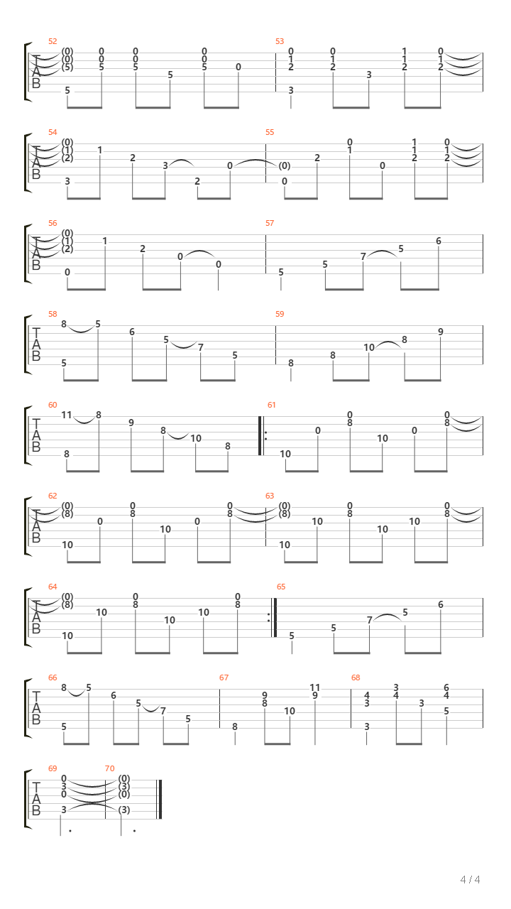 Opus 20吉他谱