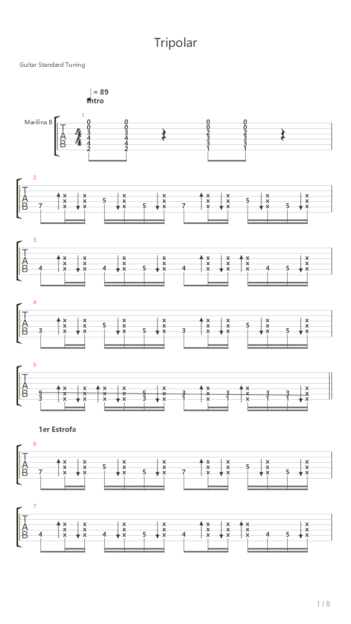 Tripolar吉他谱
