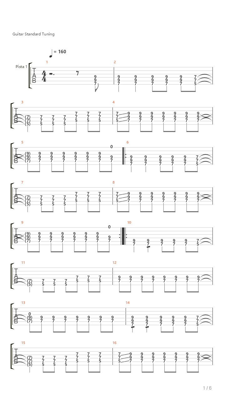 Abrazame吉他谱