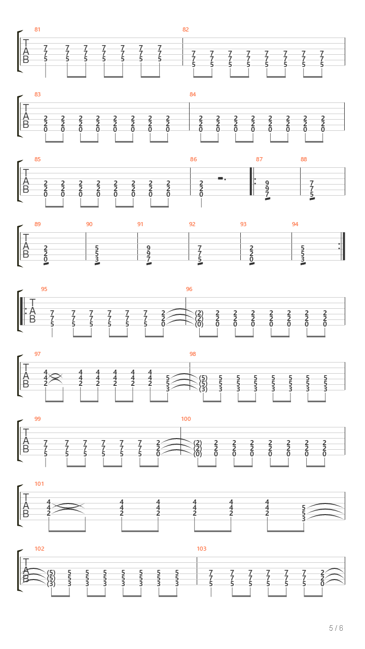 Abrazame吉他谱