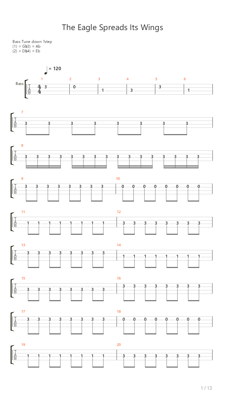 The Eagle Spreads Its Wings吉他谱