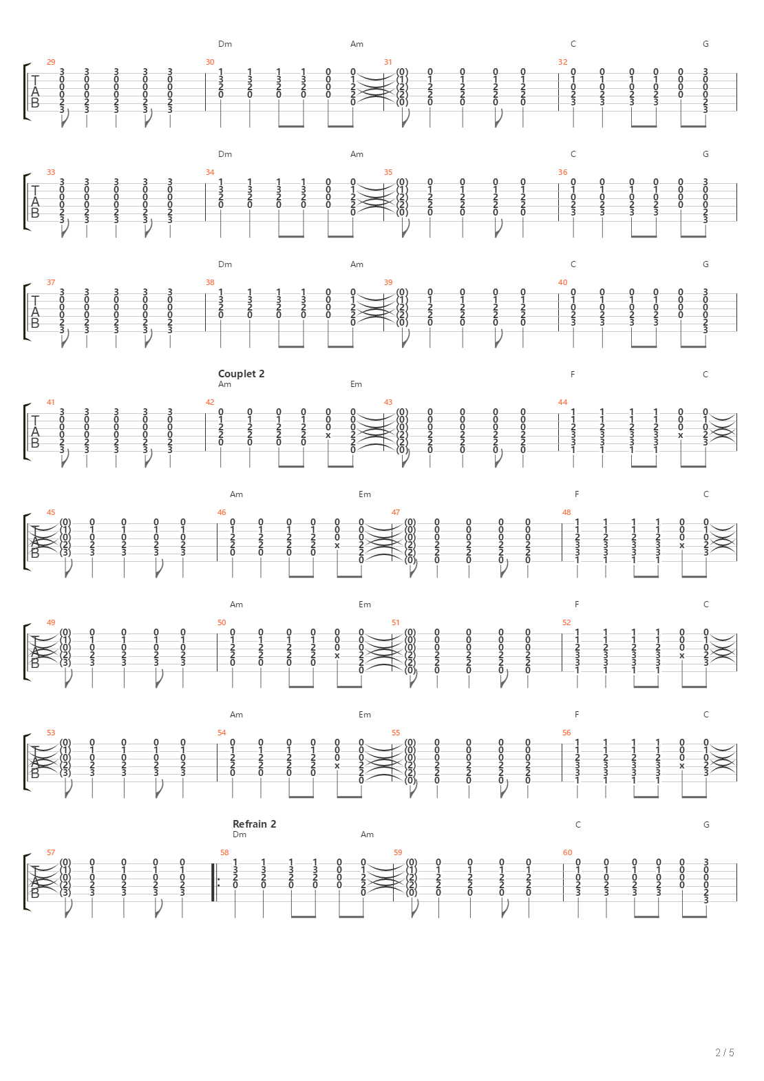 Domino吉他谱