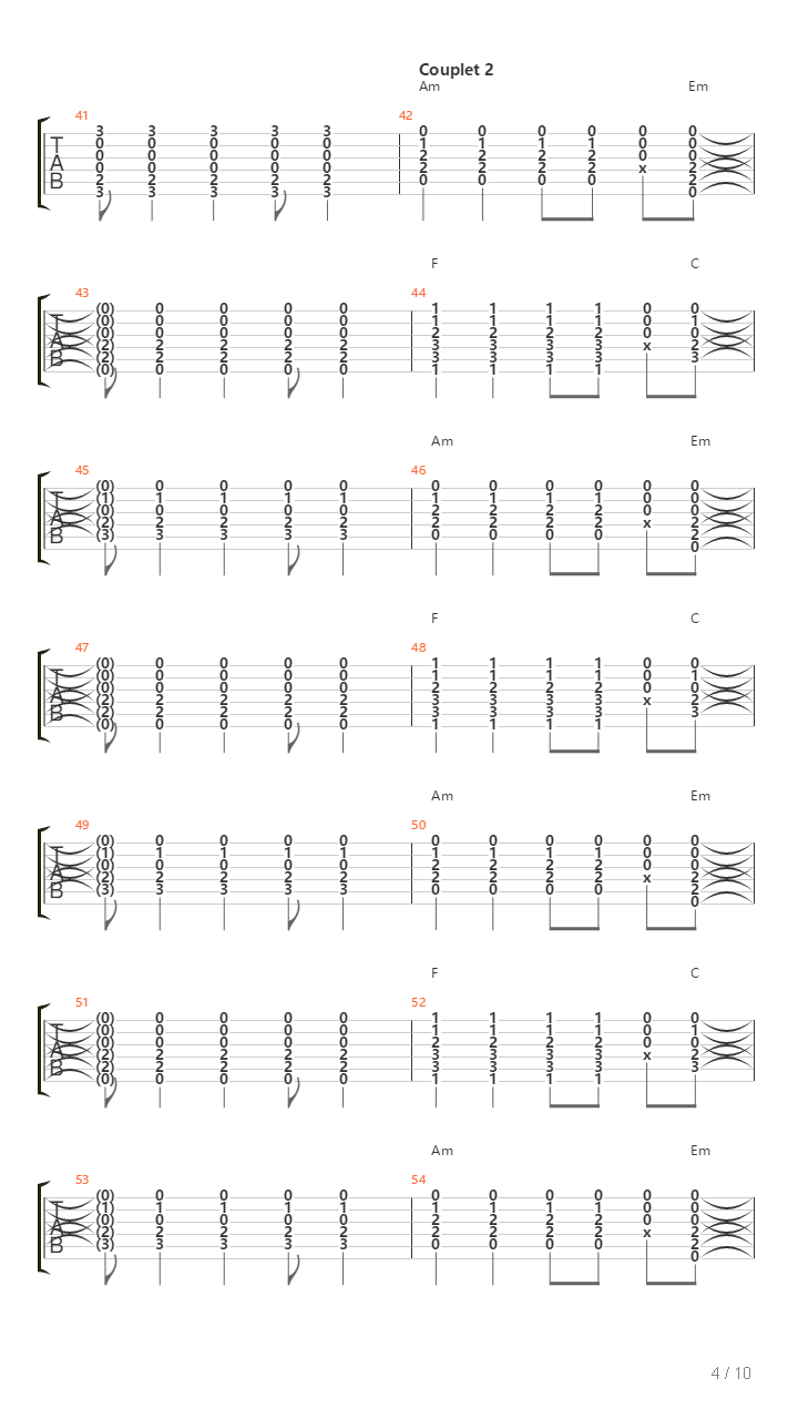 Domino吉他谱