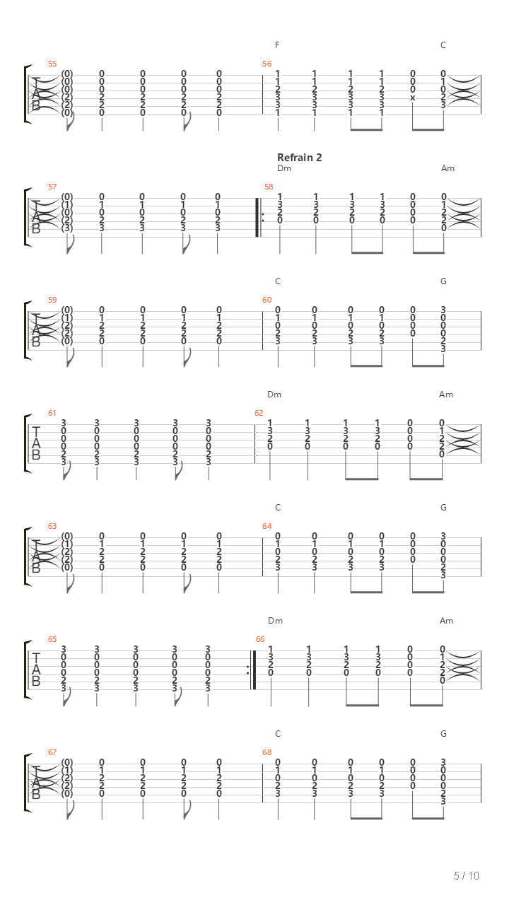 Domino吉他谱