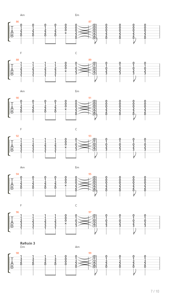 Domino吉他谱