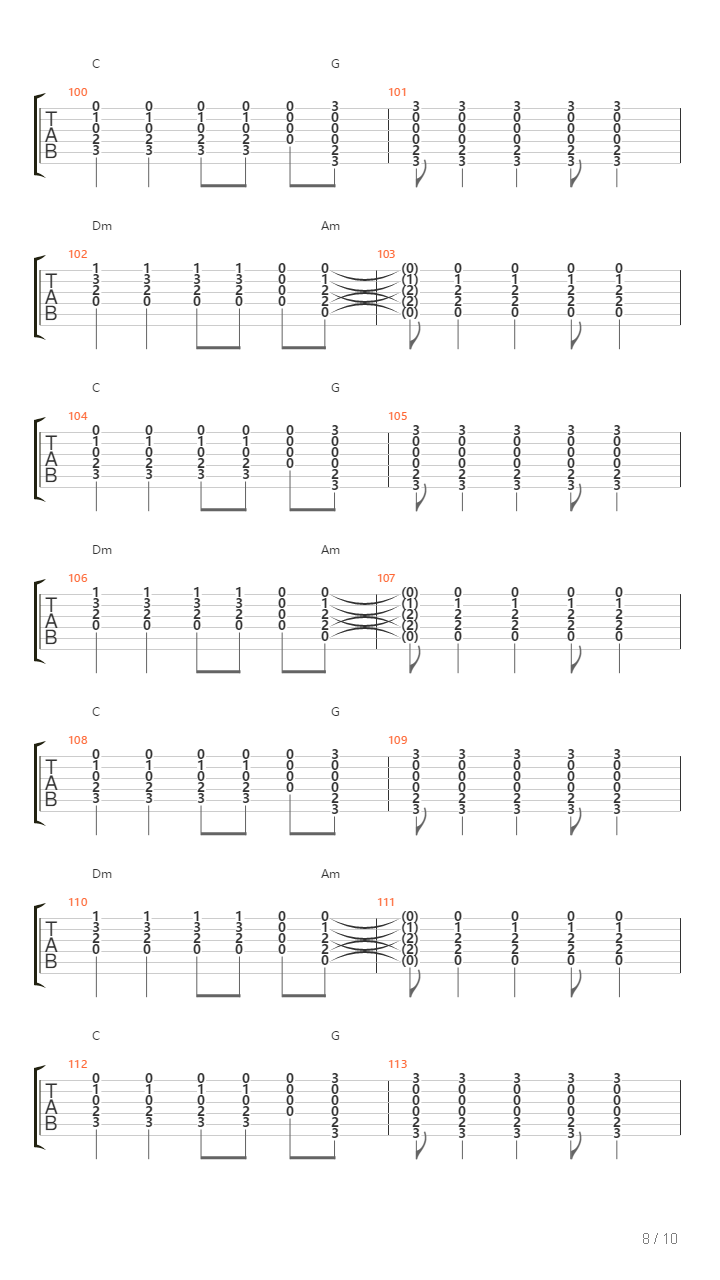 Domino吉他谱