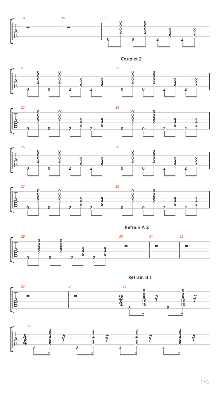 Roma吉他谱