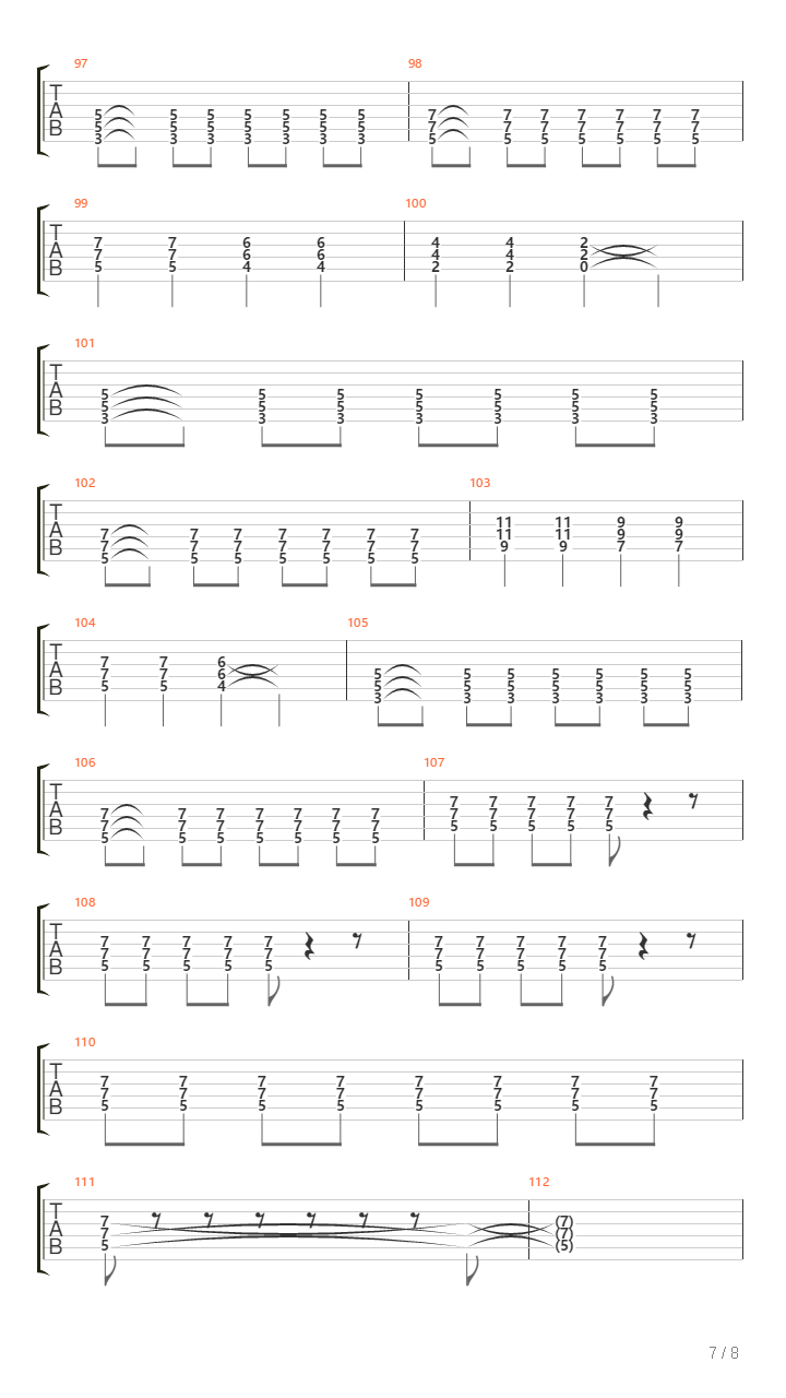 2100吉他谱