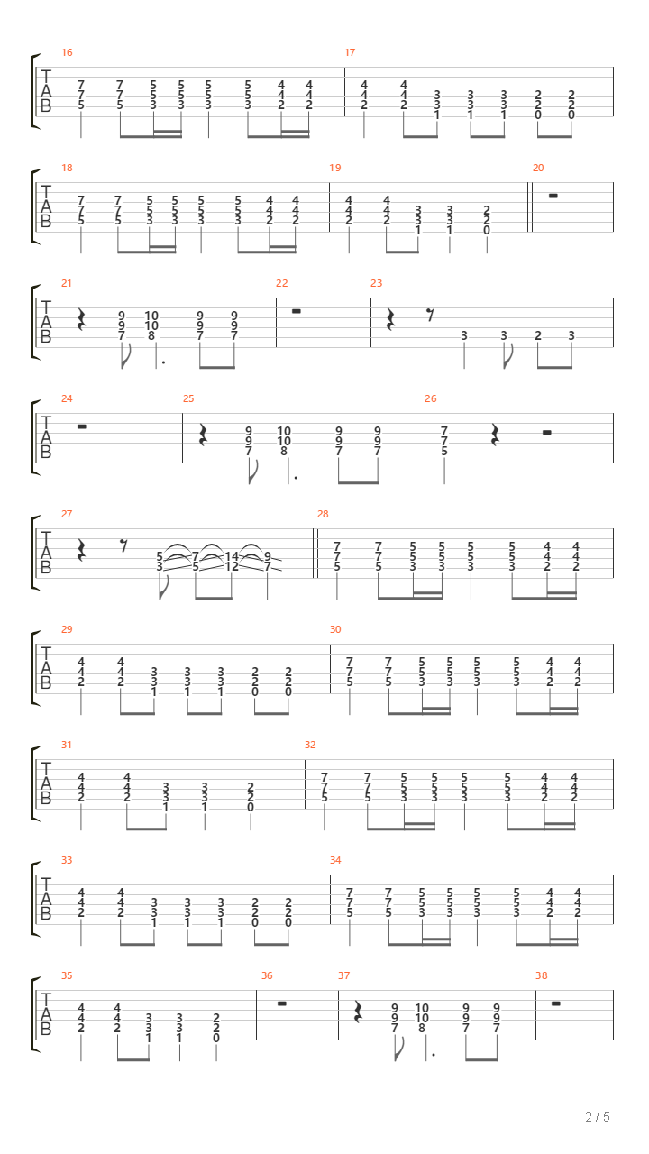 Zelite吉他谱