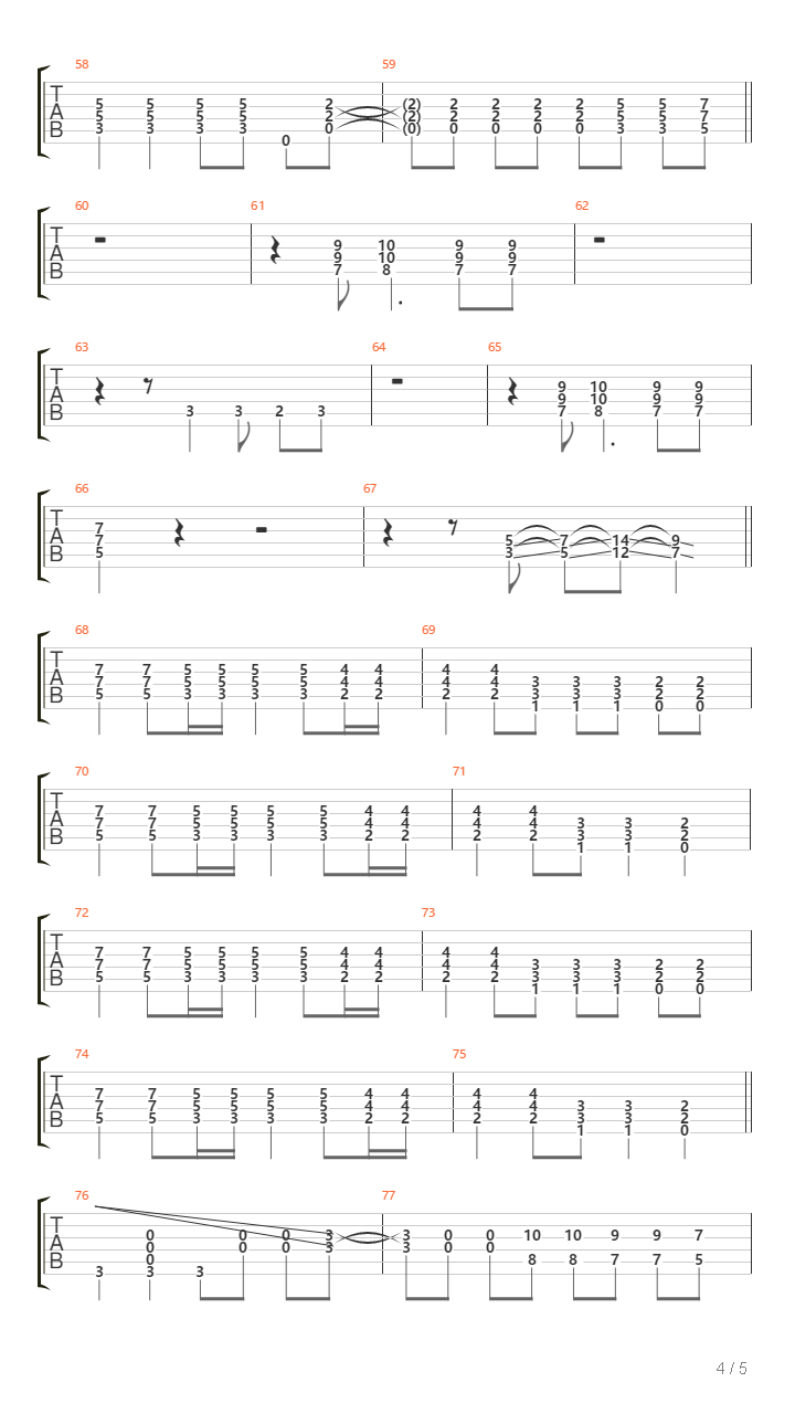 Zelite吉他谱