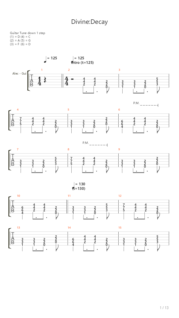 Divine Decay吉他谱