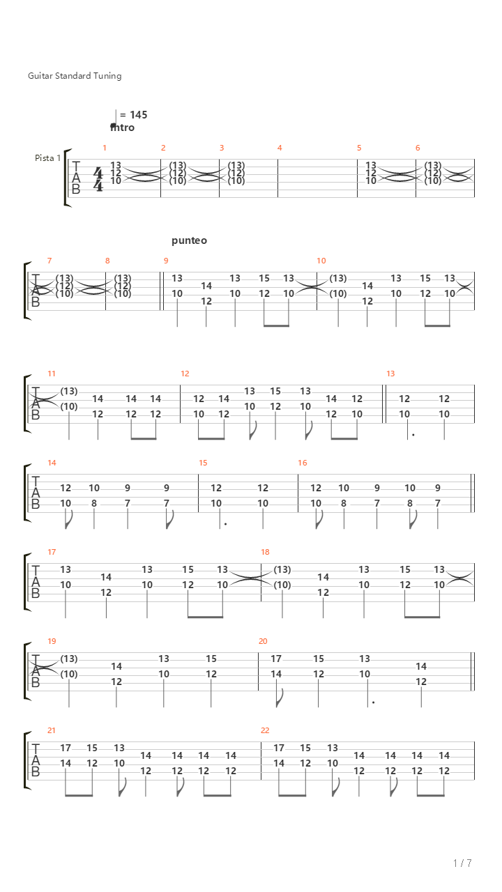 Revuelta吉他谱