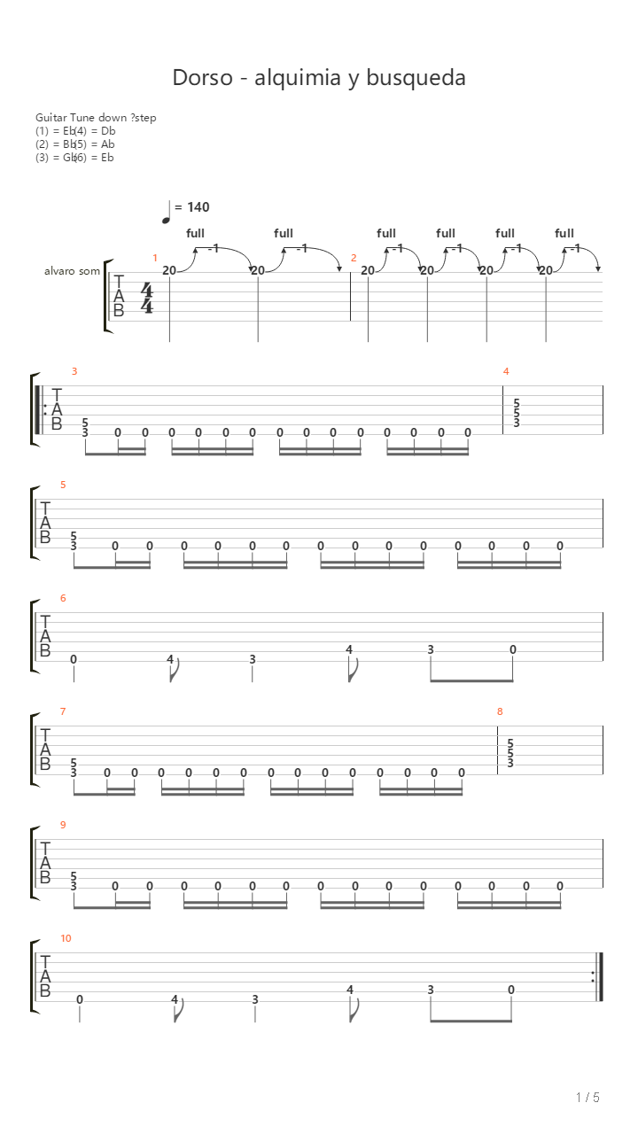 Alquimia Y Busqueda吉他谱