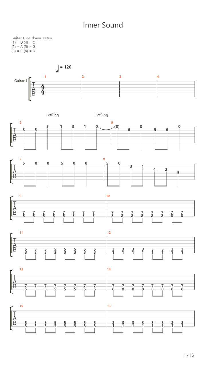 Inner Sound吉他谱