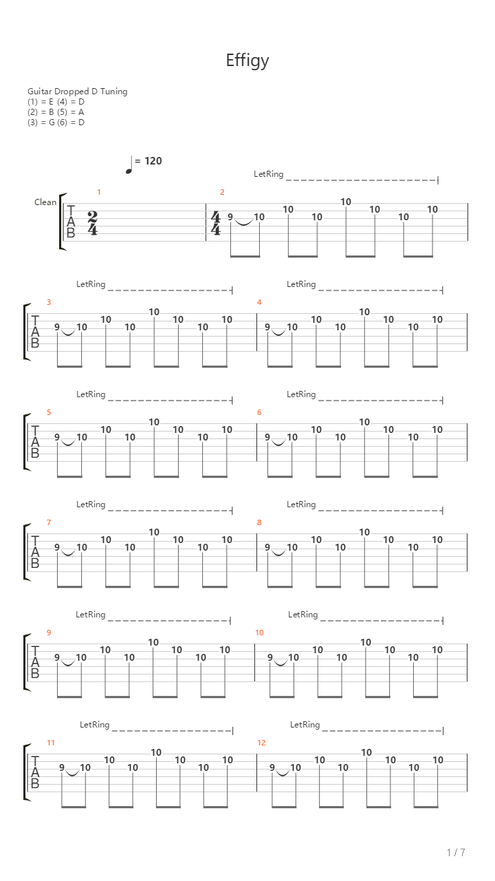 Effigy吉他谱