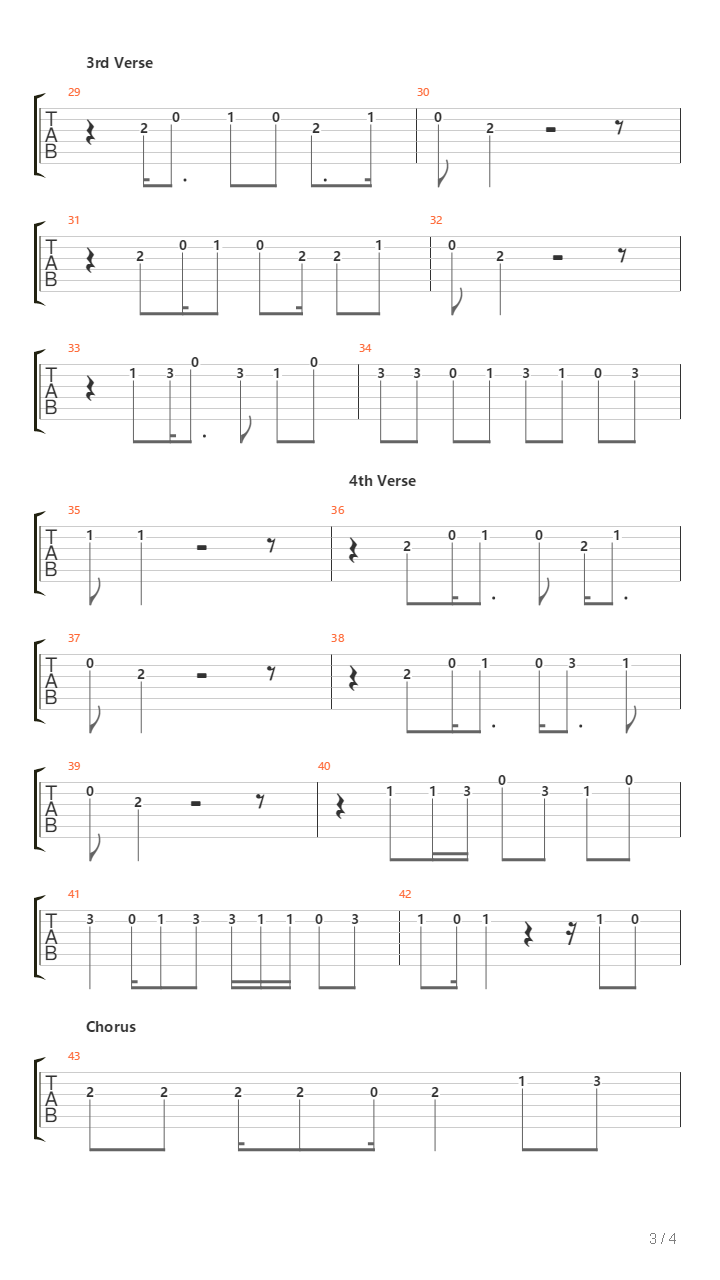 A Hutlen吉他谱