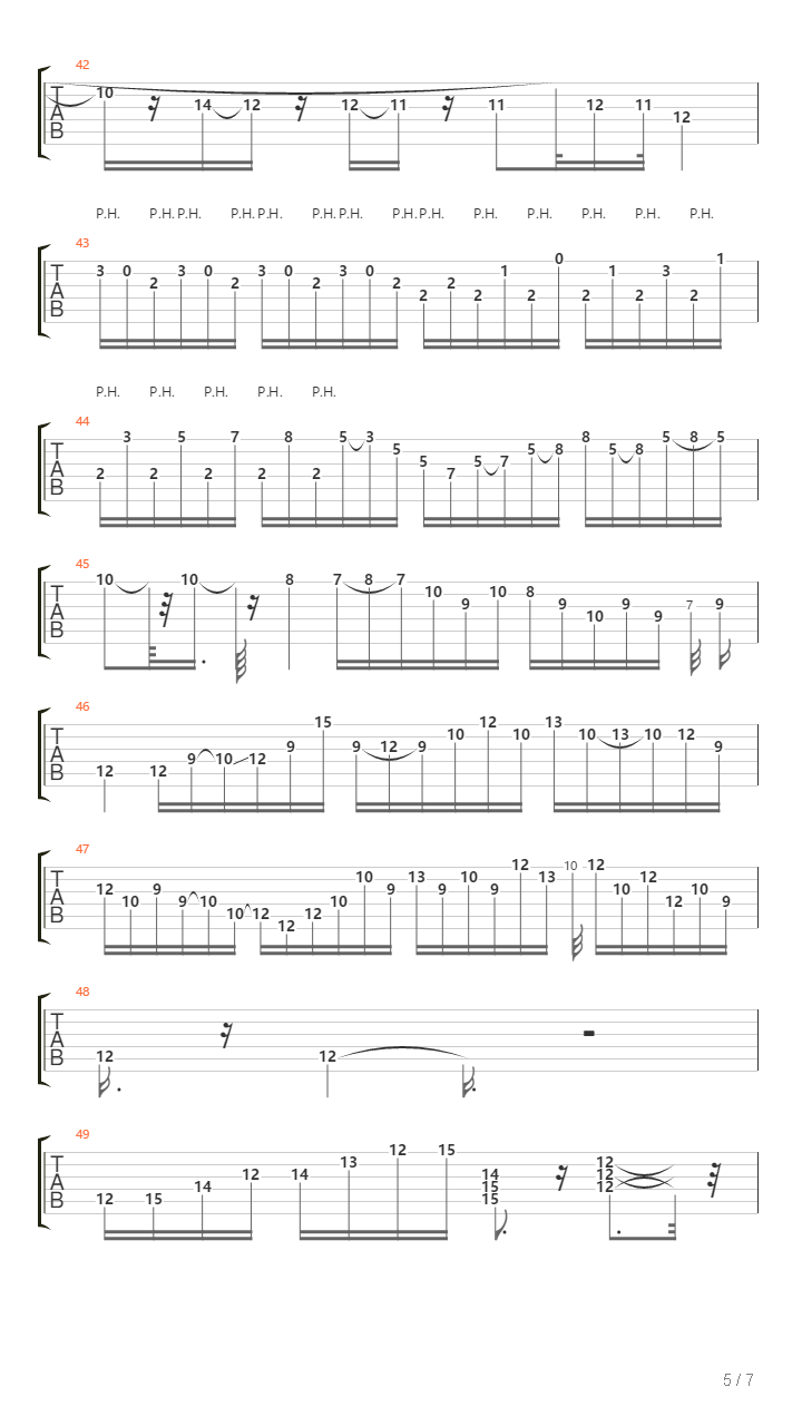 A Kor吉他谱