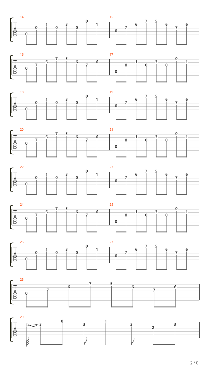 Melankolia吉他谱
