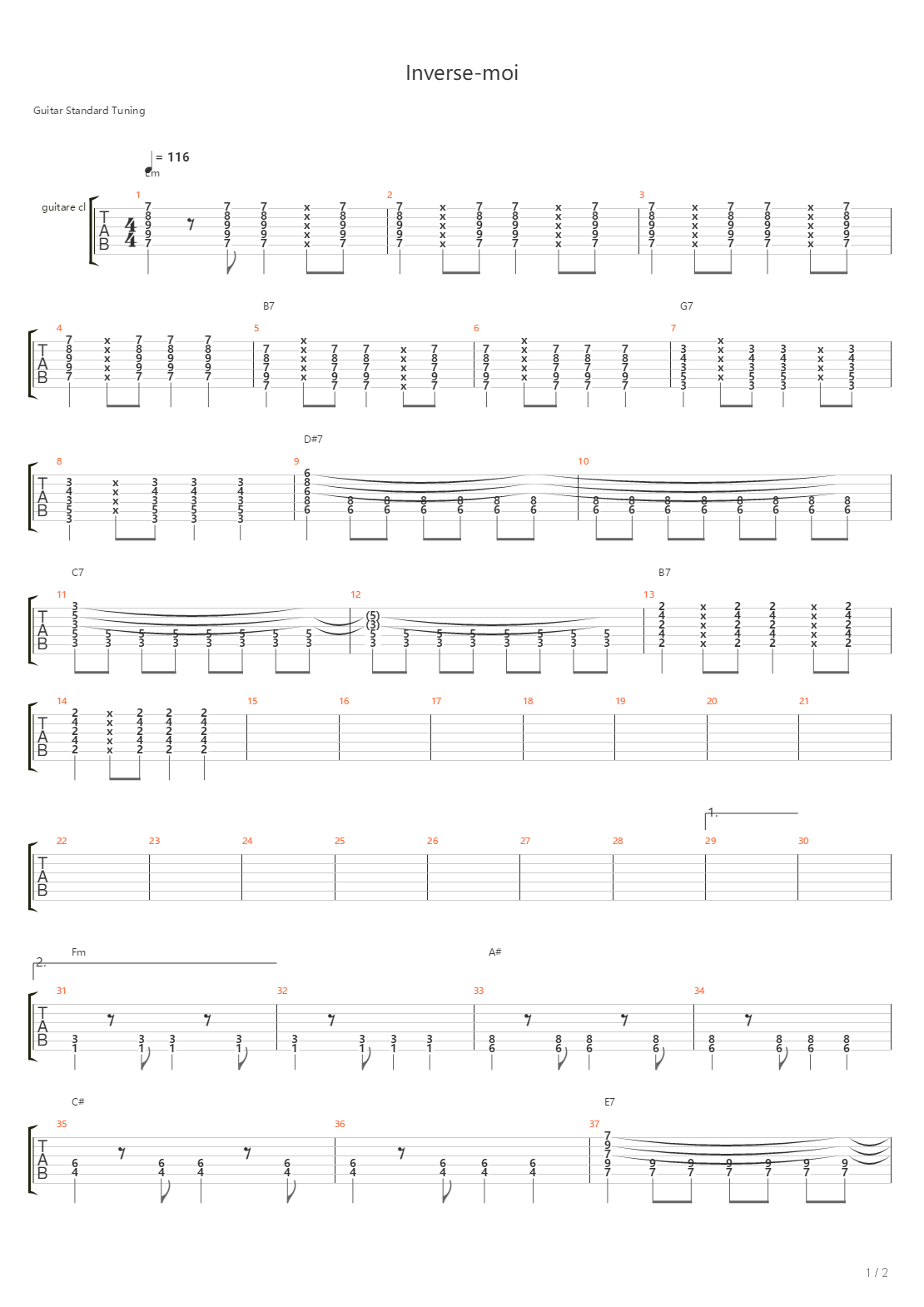Inverse Moi吉他谱