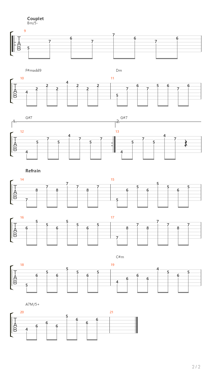 Sanguine吉他谱