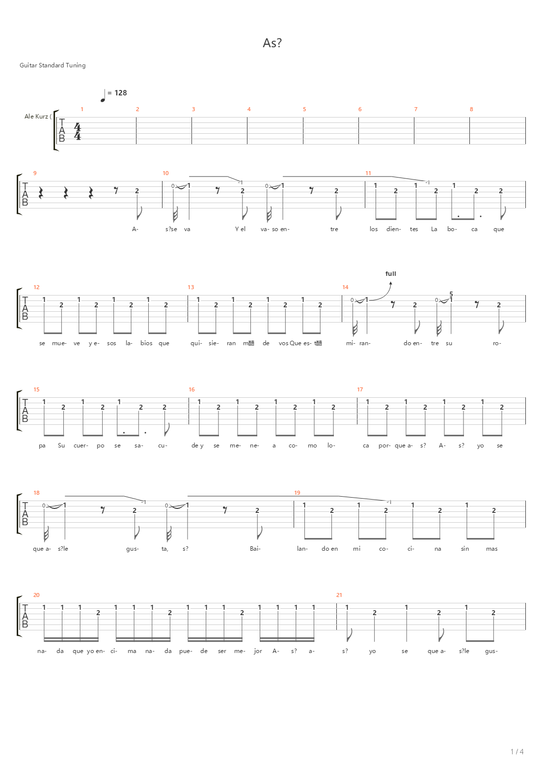 Asi吉他谱