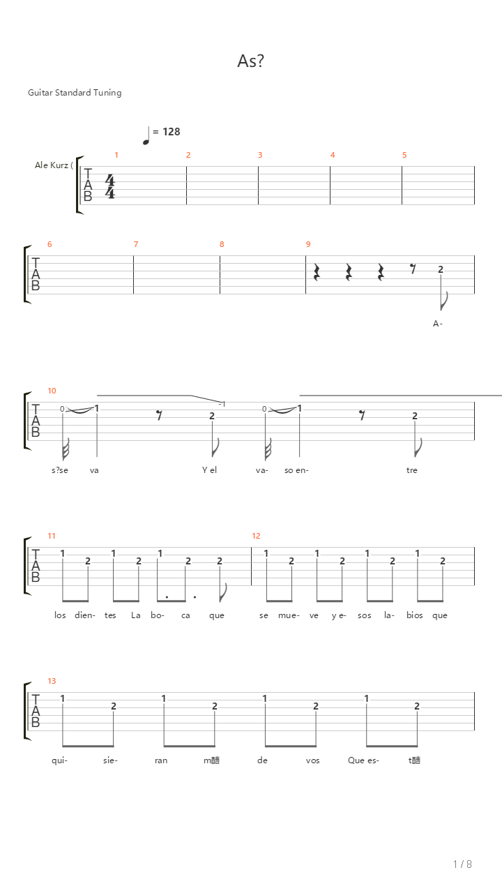 Asi吉他谱