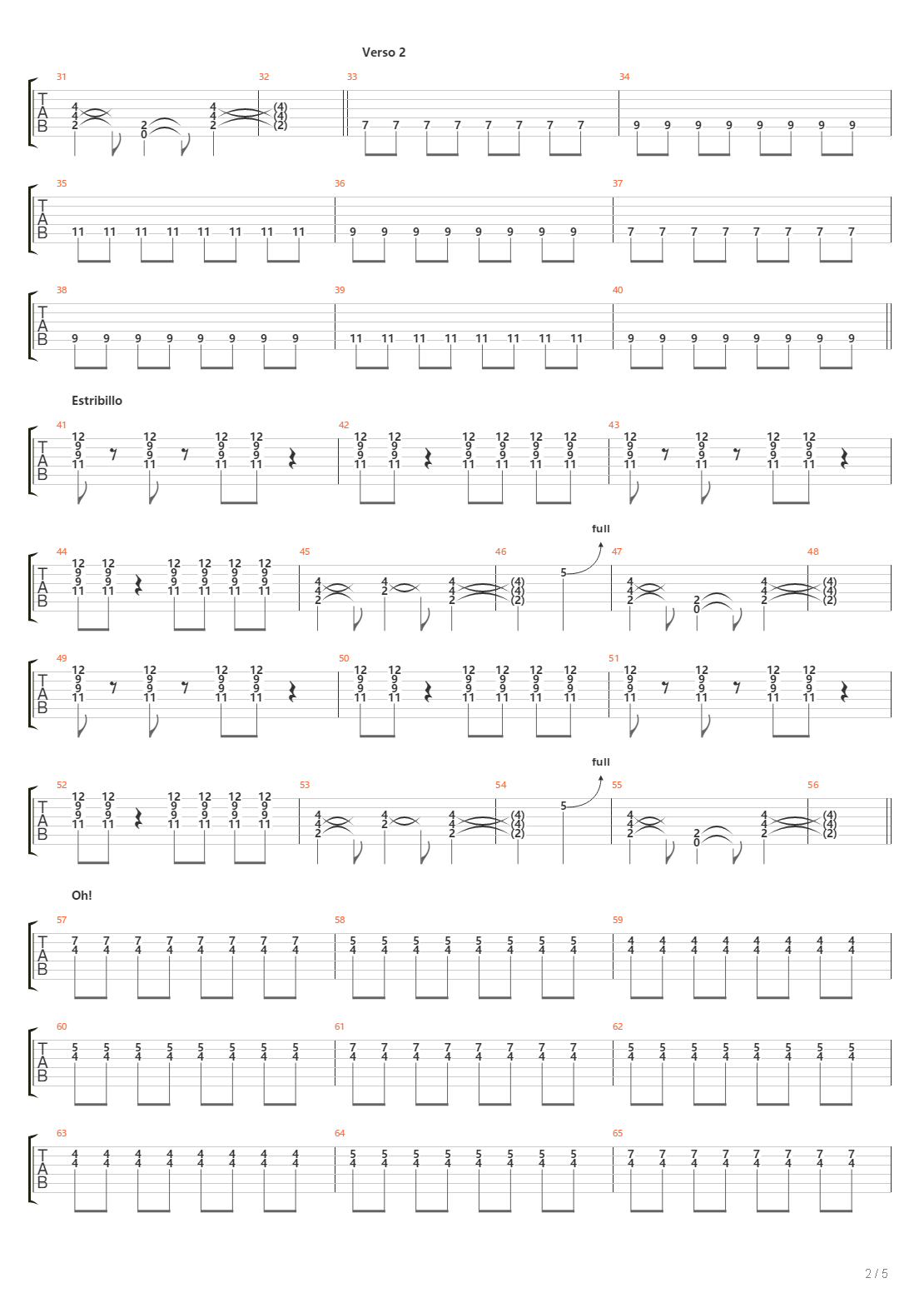 Locomotora吉他谱