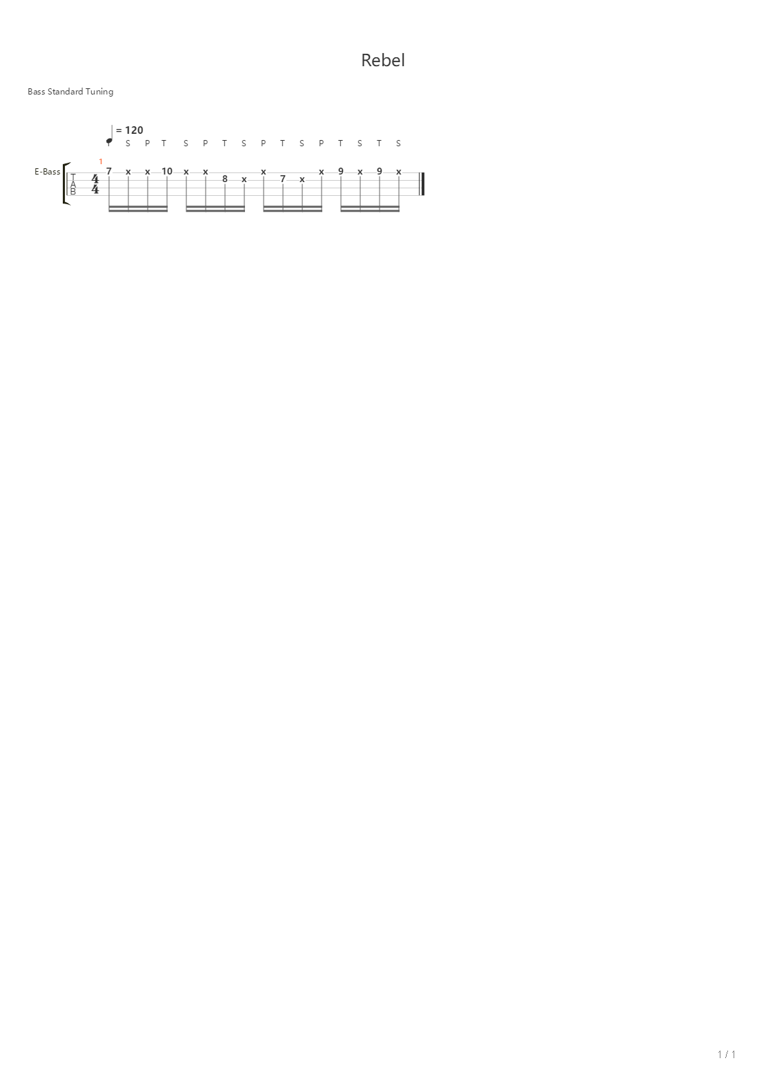 Rebel吉他谱