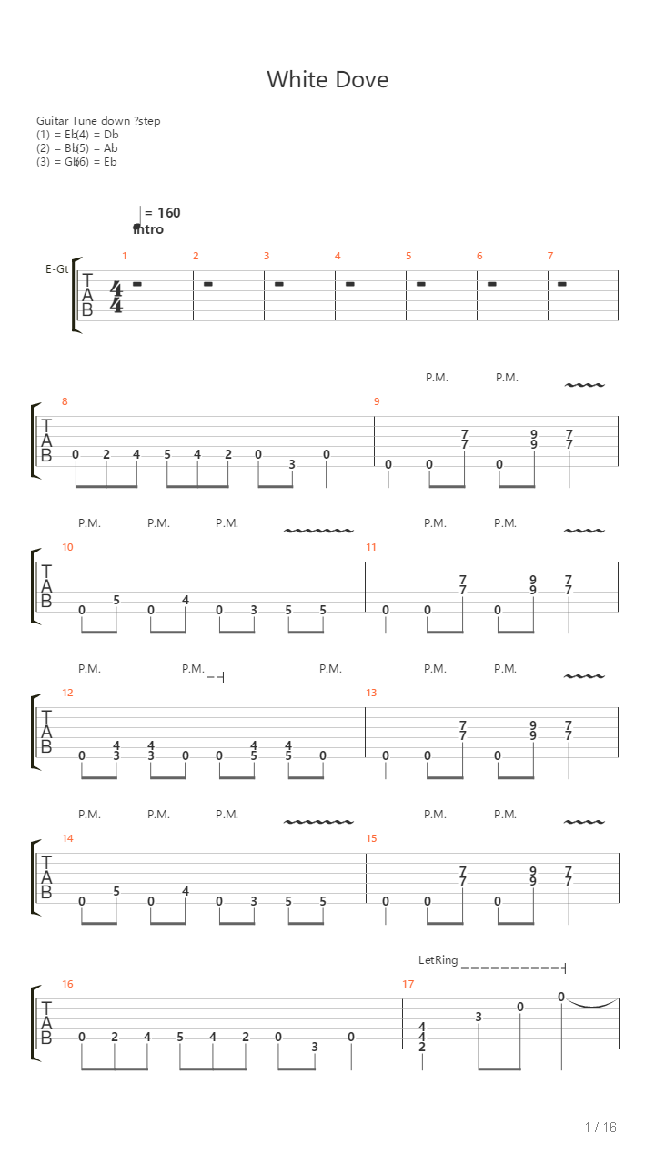 White Dove吉他谱
