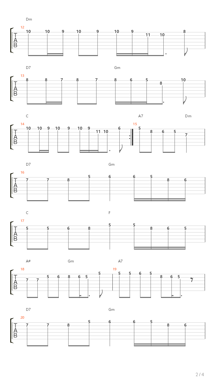 Adjini吉他谱