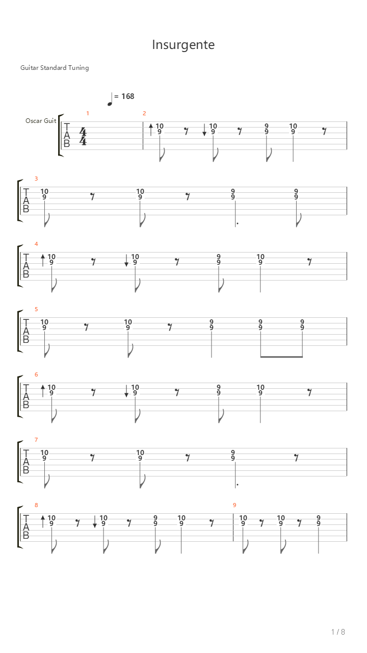 Insurgente吉他谱