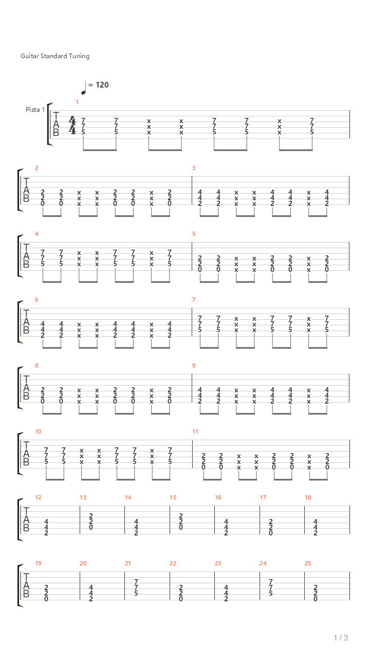 Vuelta Al Infierno吉他谱