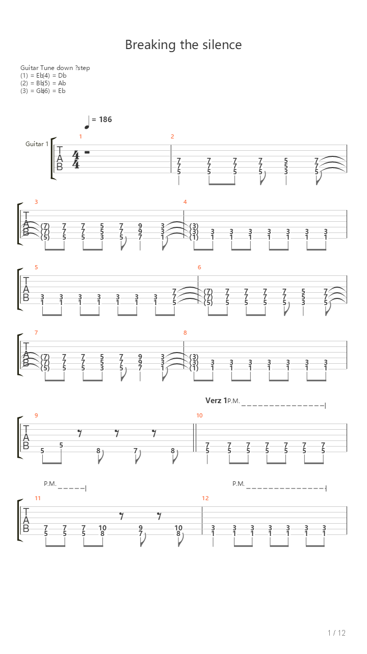 Breaking The Silence吉他谱