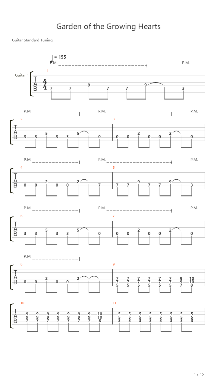 Garden Of The Growing Hearts吉他谱