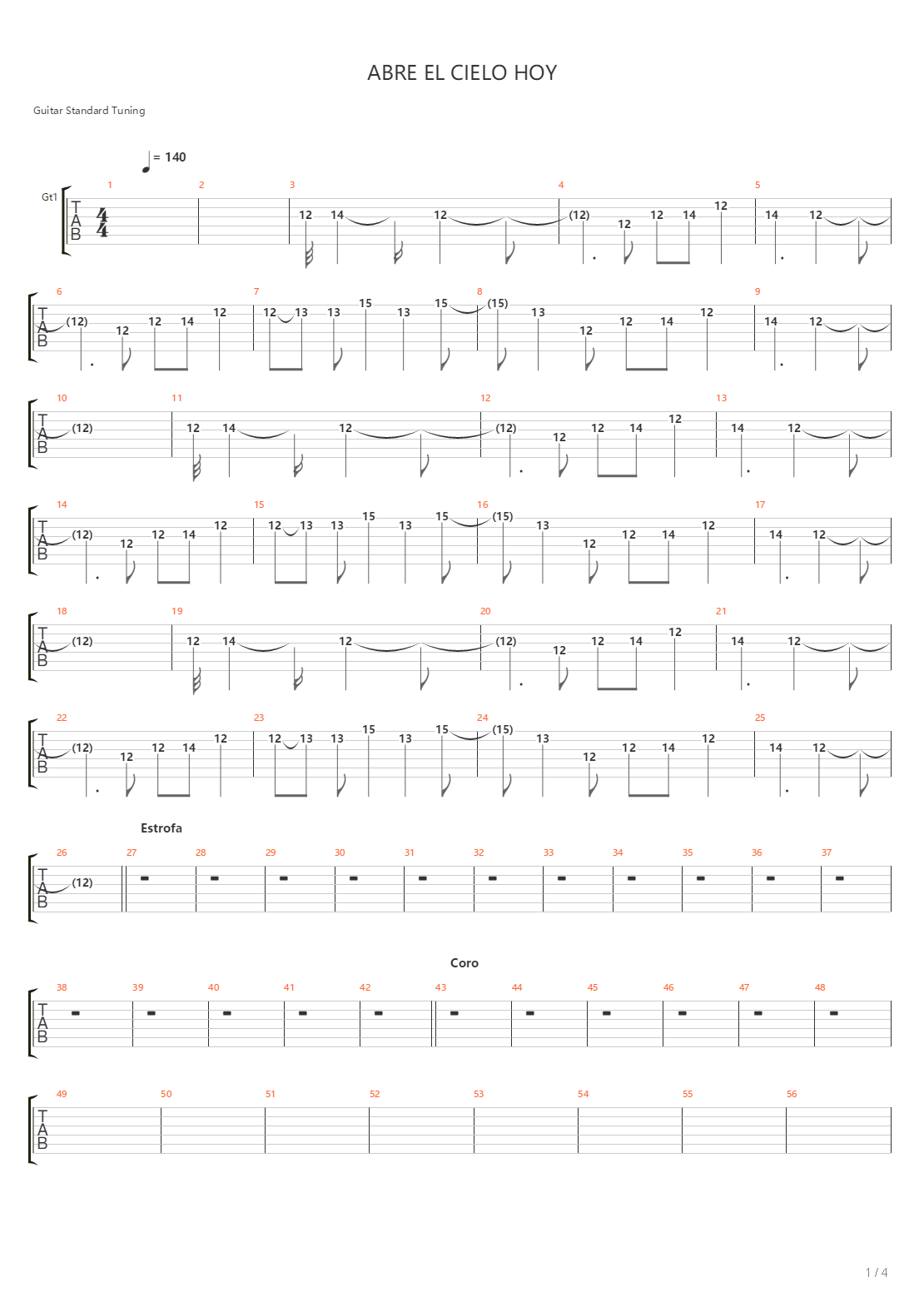 Abre El Cielo Hoy吉他谱