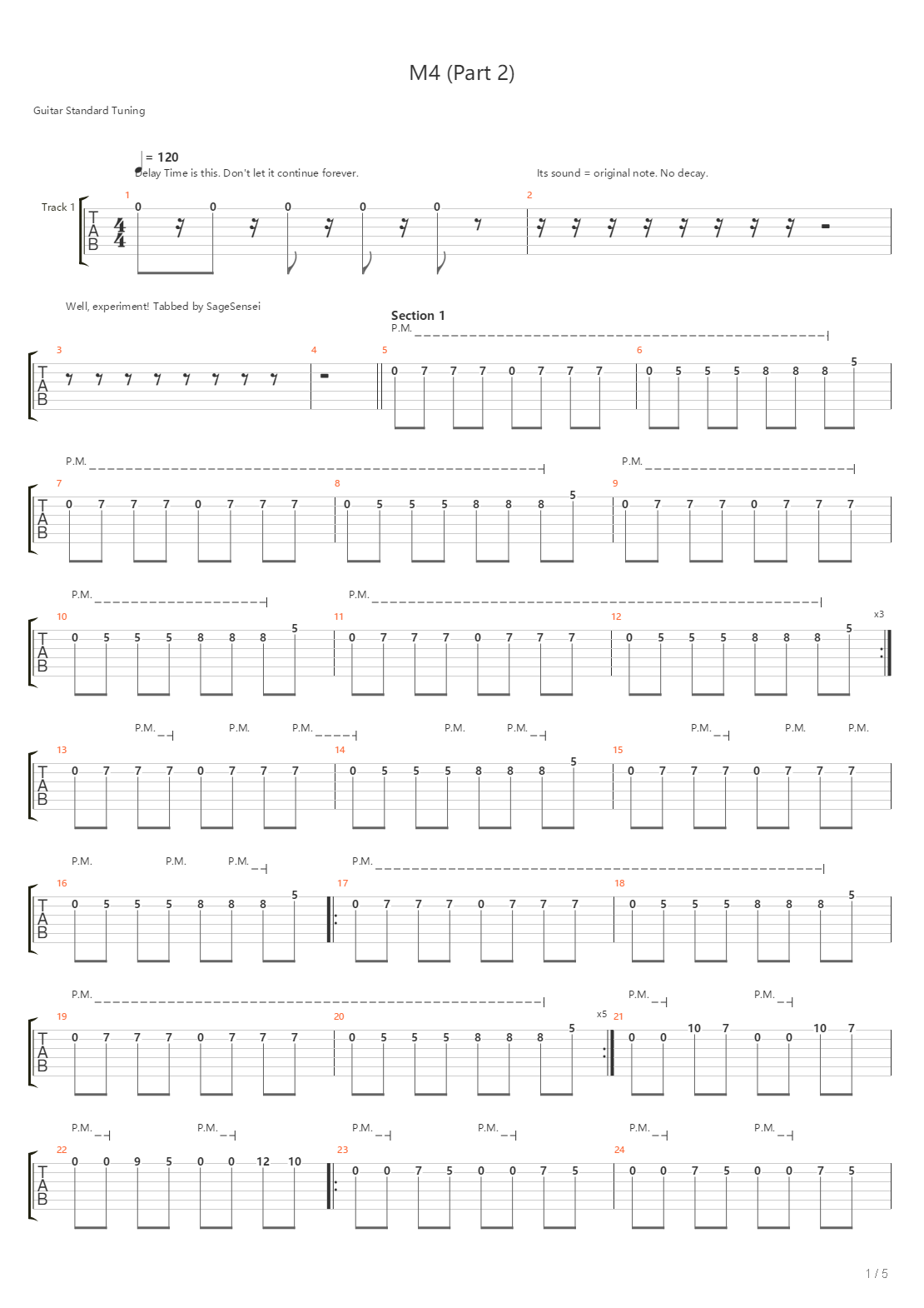 M4 Part 2吉他谱