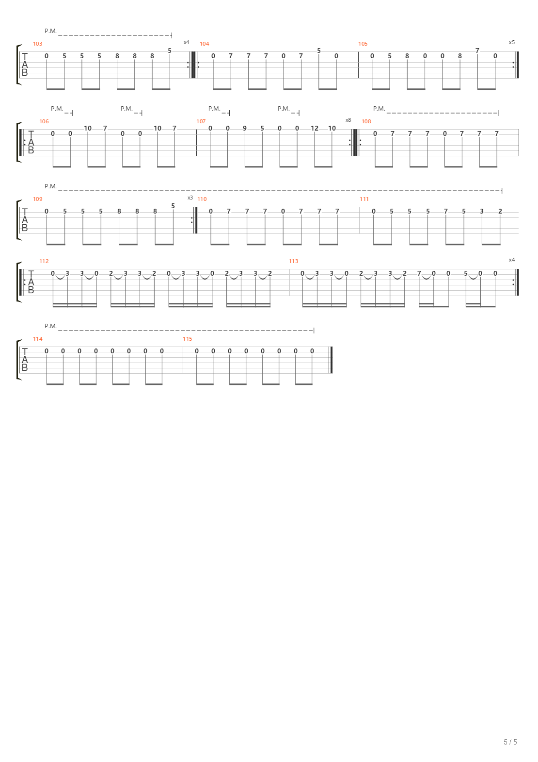 M4 Part 2吉他谱