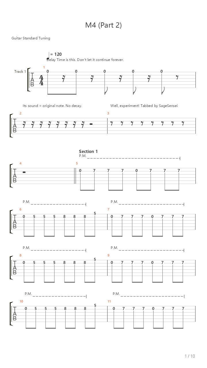 M4 Part 2吉他谱