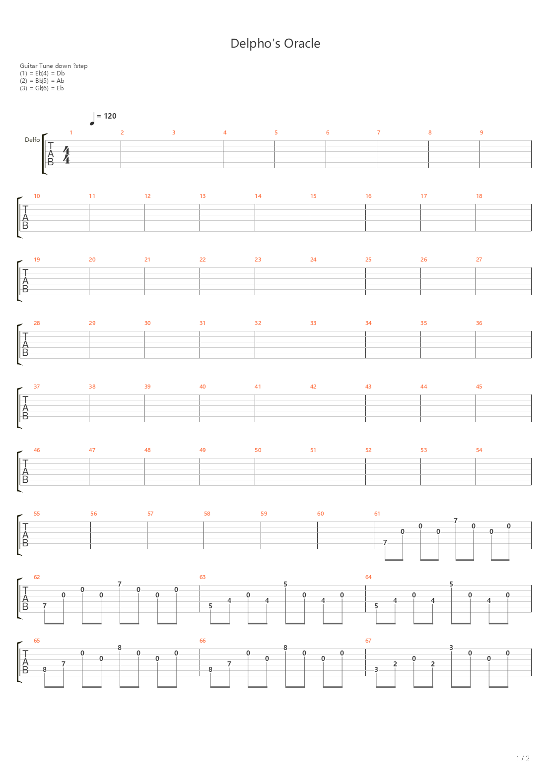 Delphos Oracle吉他谱