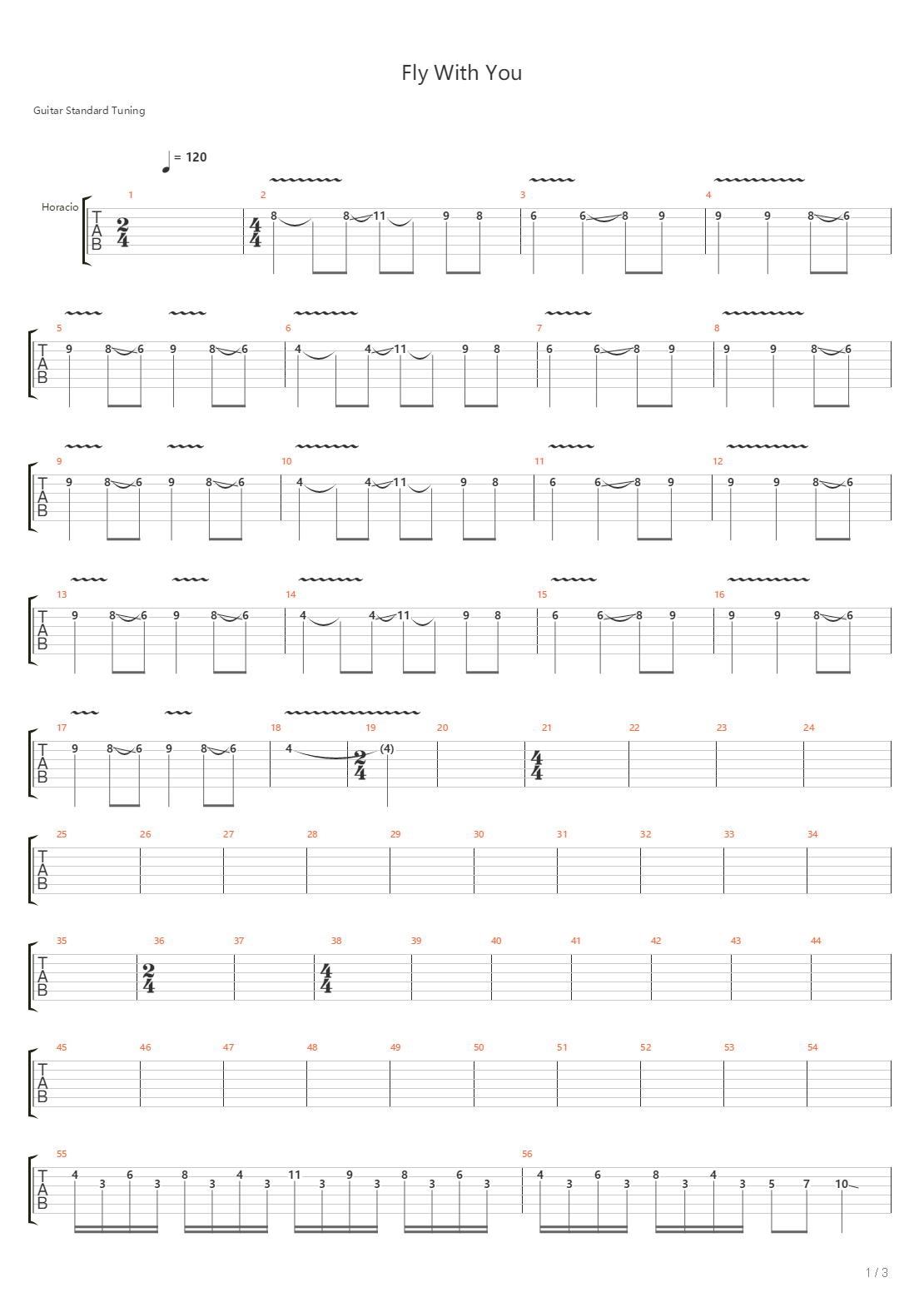 Fly With You吉他谱