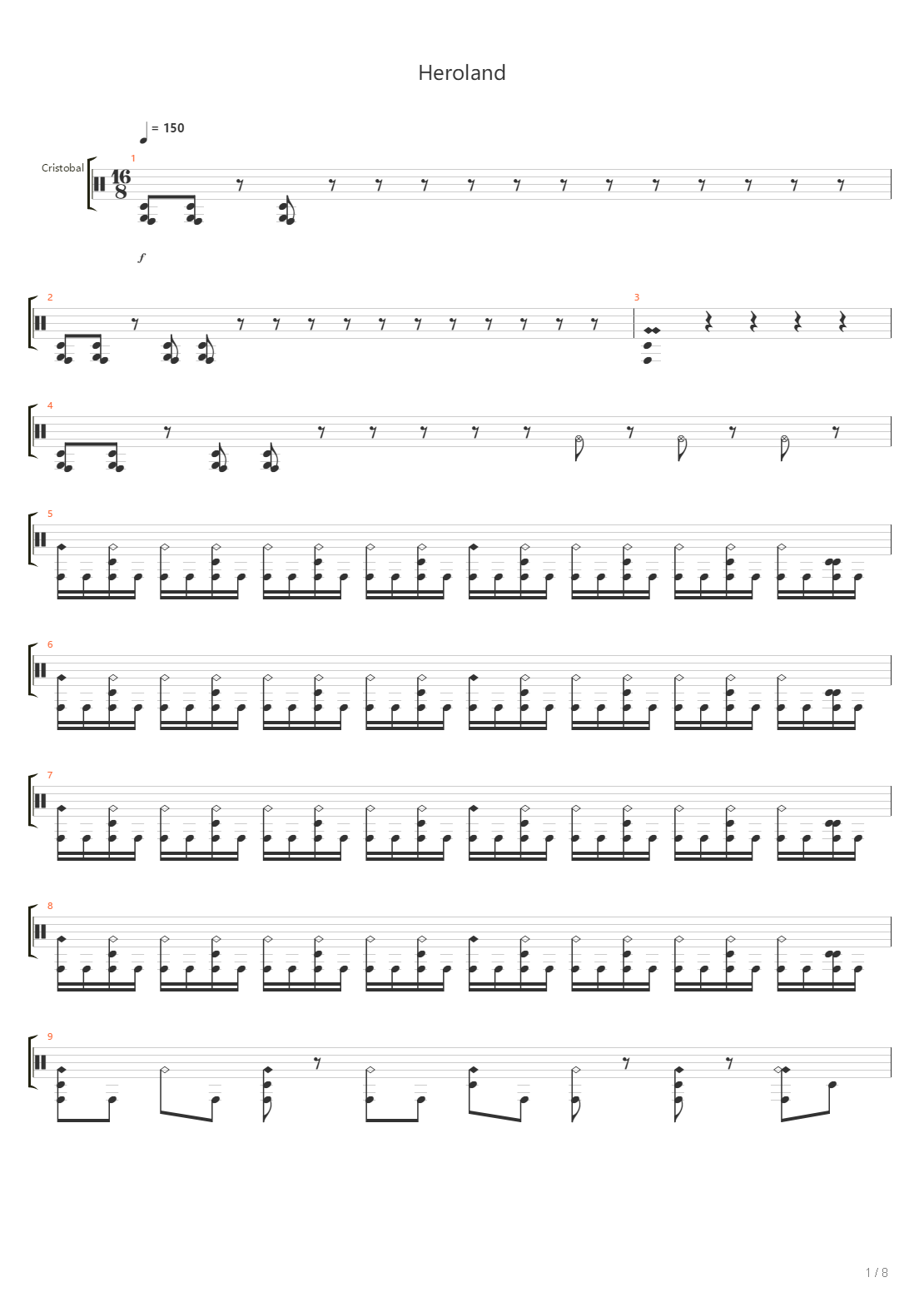 Heroland吉他谱