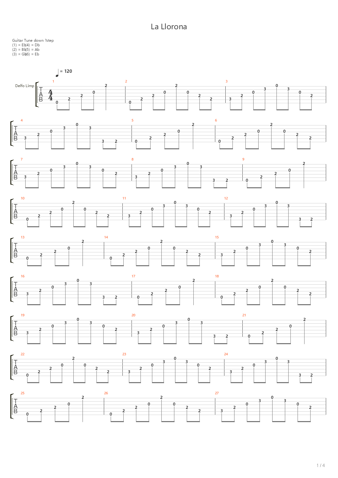 La Llorona吉他谱