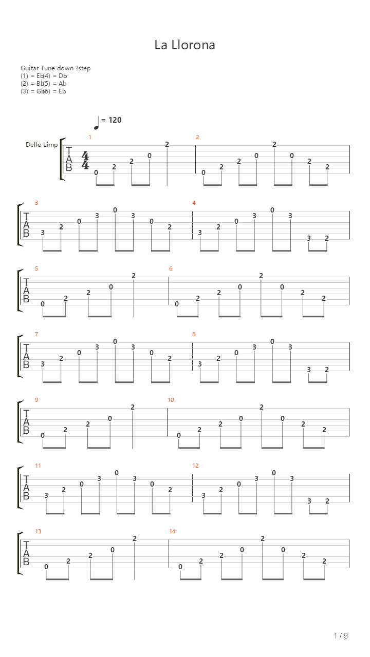 La Llorona吉他谱