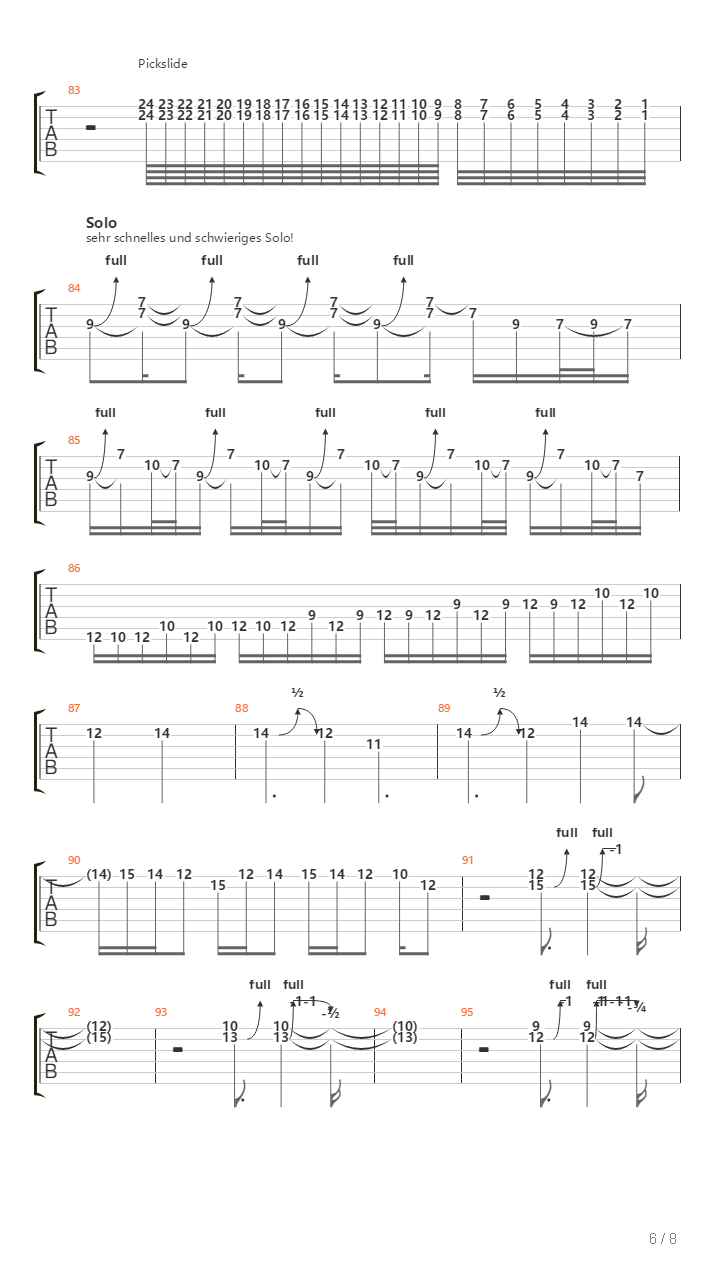 Sonne吉他谱