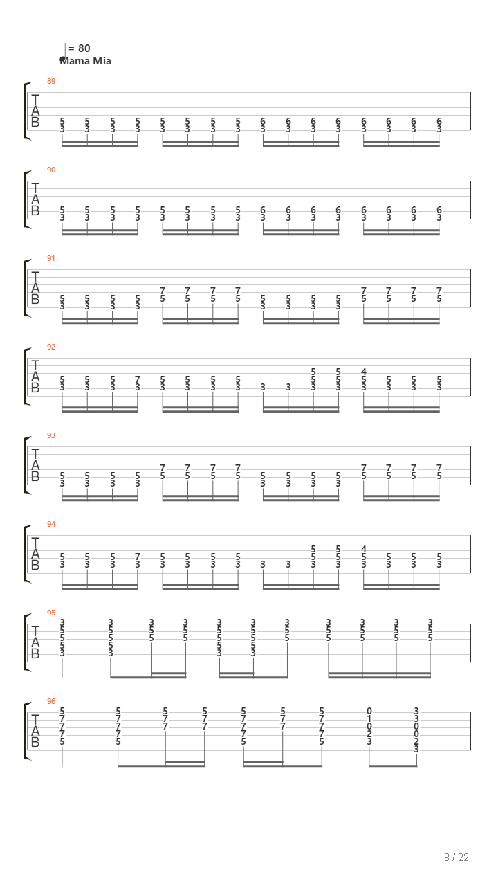 32 Songs In 8 Minutes吉他谱